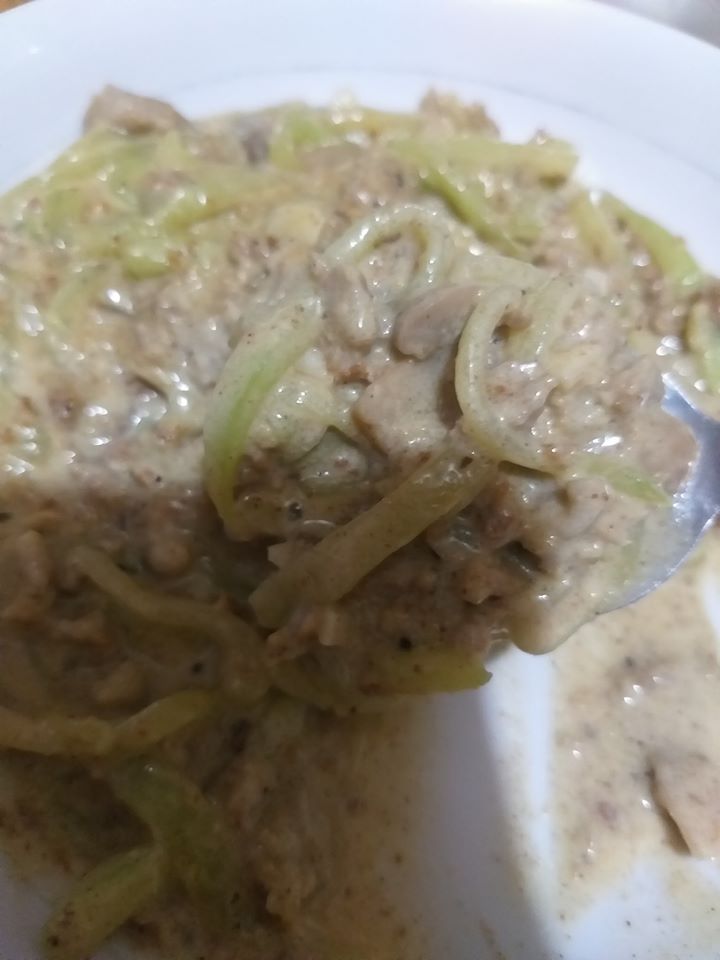 Low Carb Sayote Carbonara