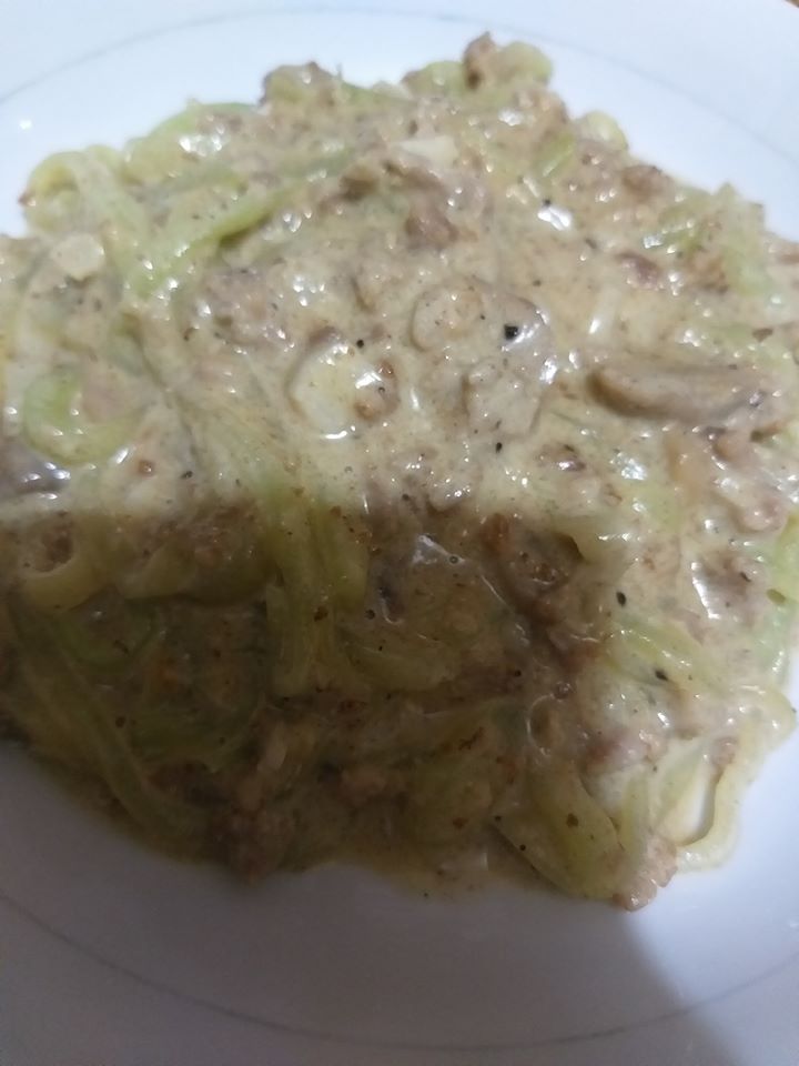 Low Carb Sayote Carbonara