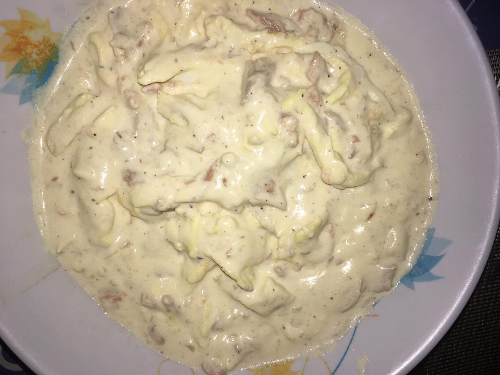 No Pasta, Egg Tuna Carbonara