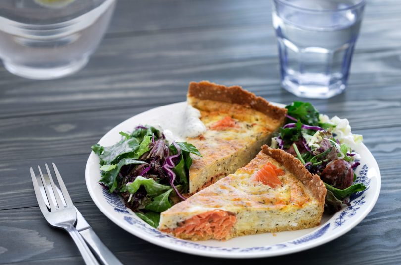 Keto salmon pie