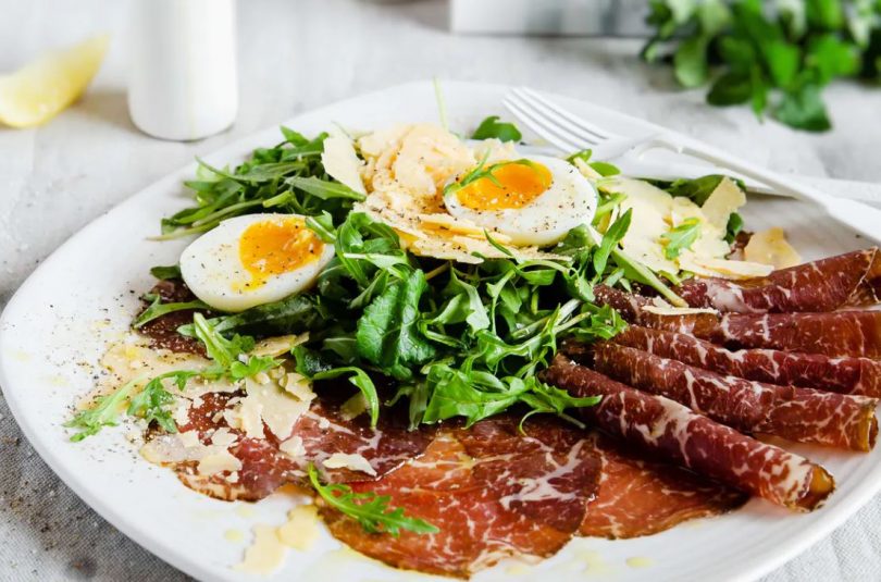 Low carb bresaola plate